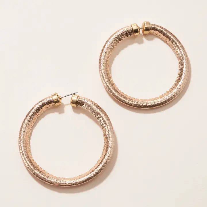 Glitter Pu Leather Hoop Earrings