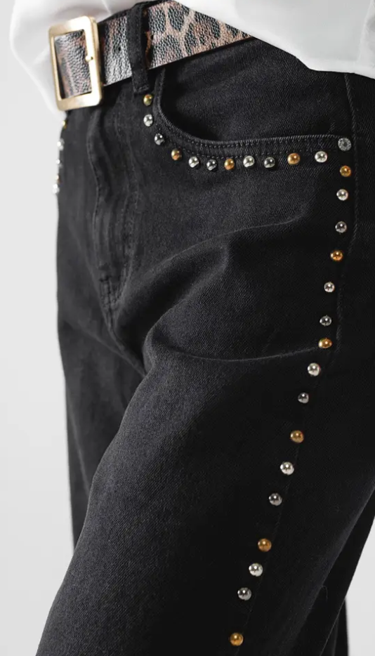 Straight Jean with Stud Trim Detail