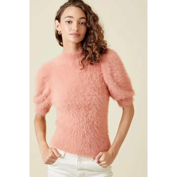 Puff Sleeve Sweater Top