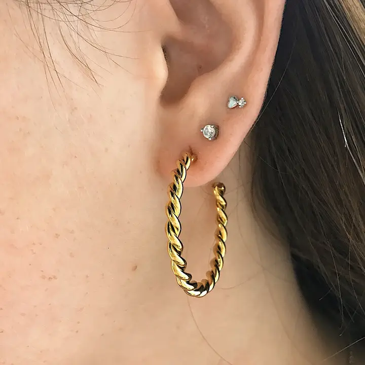 Twisted Sister Hoop Earrings