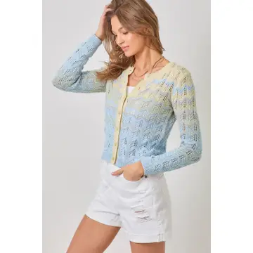 Gradient Cardigan Sweater