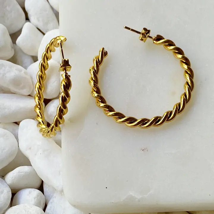 Twisted Sister Hoop Earrings