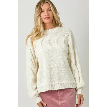 Cable Knit Pullover Sweater