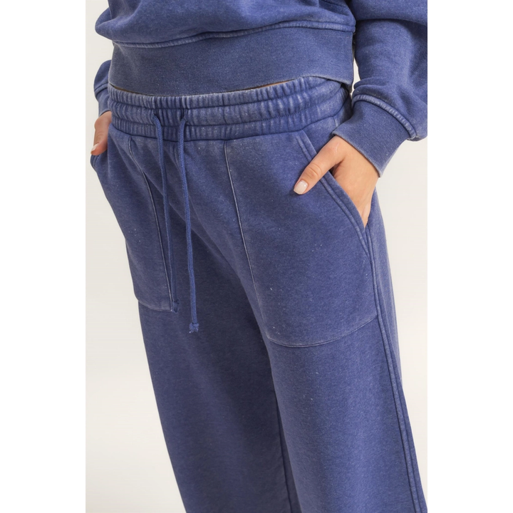 High Rise Wide Leg Drawstring Pants