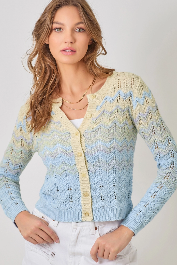 Gradient Cardigan Sweater