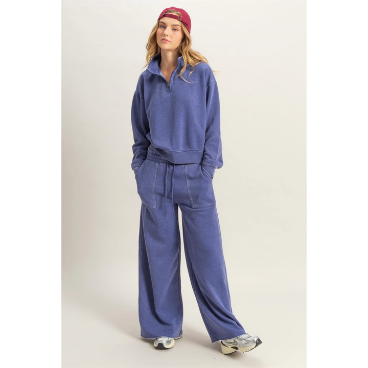 High Rise Wide Leg Drawstring Pants