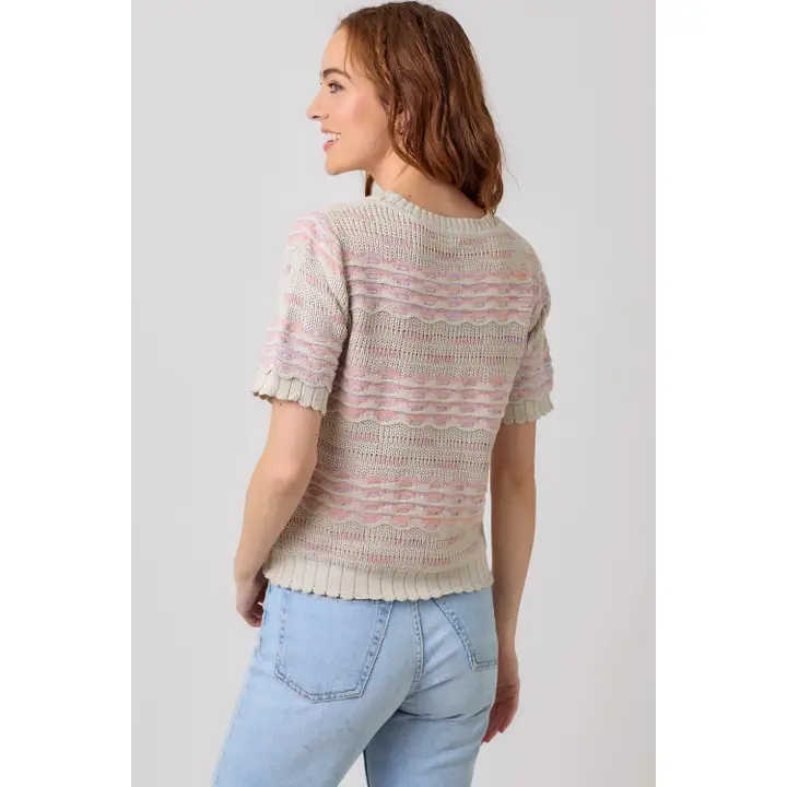 Scallop Pullover Sweater Top