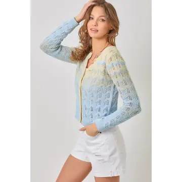 Gradient Cardigan Sweater