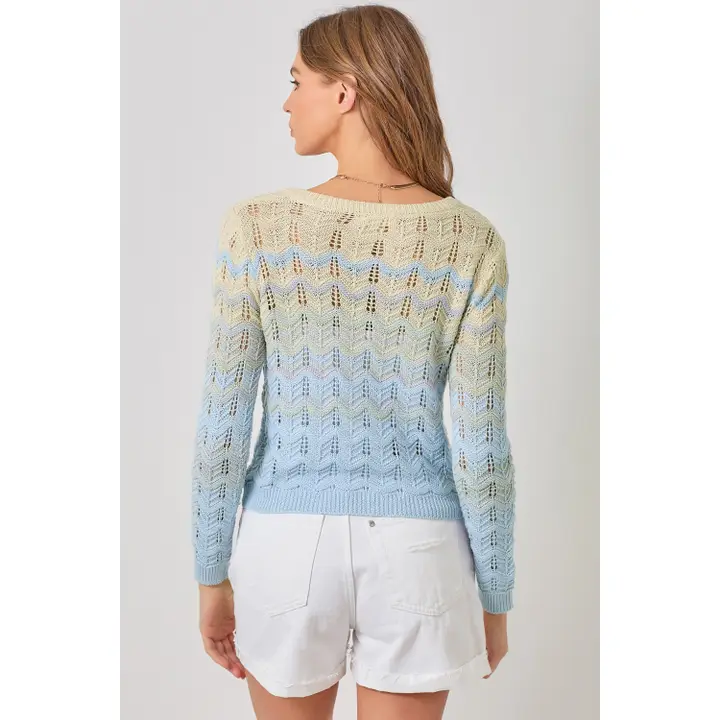 Gradient Cardigan Sweater